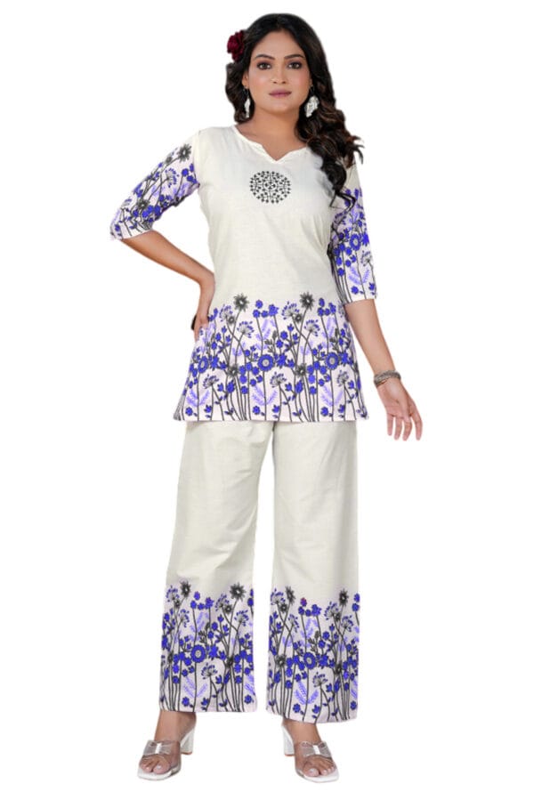 New Trending Digital Floral Printed Co-Ord Set for Women & Girls - Image 2