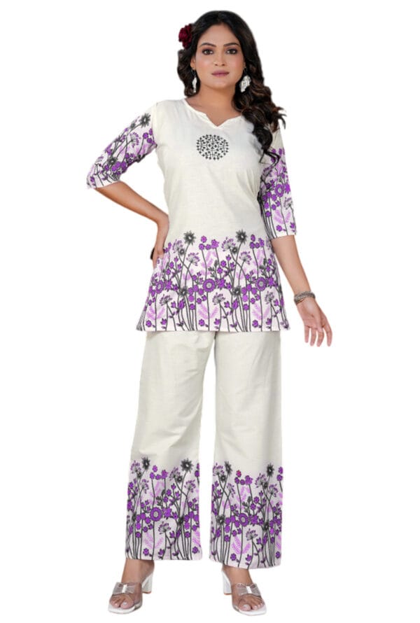 New Trending Digital Floral Printed Co-Ord Set for Women & Girls - Image 3