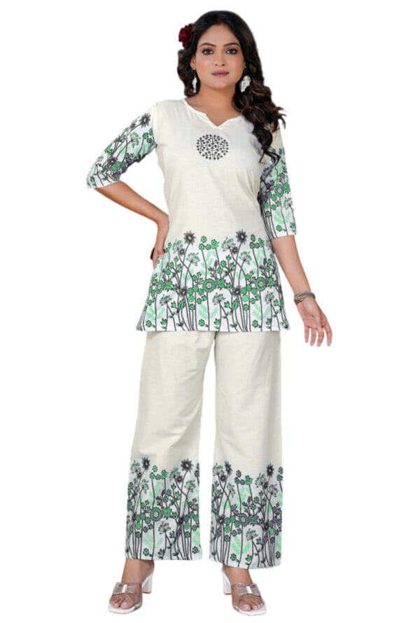New Trending Digital Floral Printed Co-Ord Set for Women & Girls - Image 4