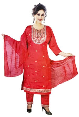 Embroidery Work Party Wear Kurti Pant with Dupatta for Women & Girls