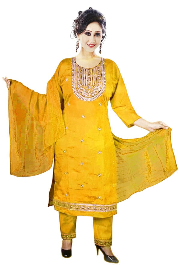 Embroidery Work Party Wear Kurti Pant with Dupatta for Women & Girls - Image 2