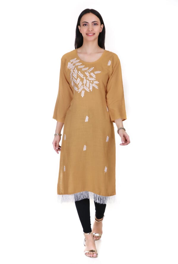 Regular Embroidery Work Casual Long Kurti for Girls & Women