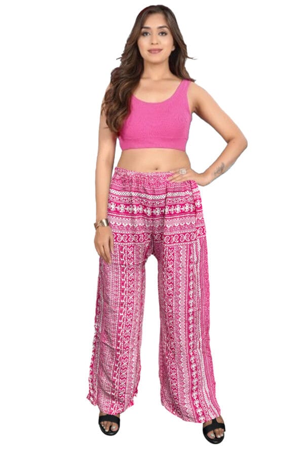 Trending Digital Printed Free Size Palazzo for Women and Girls - Image 2
