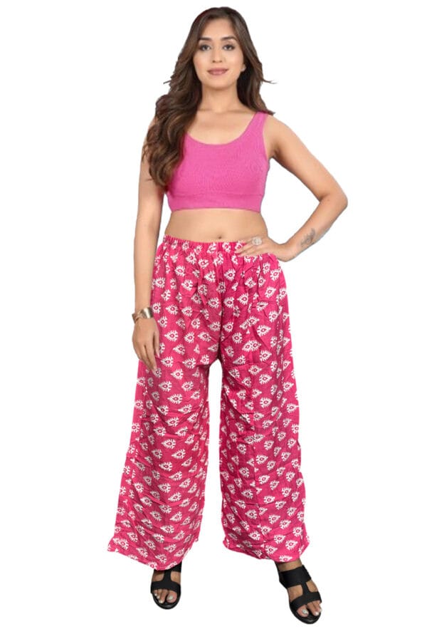 Trending Digital Printed Free Size Palazzo for Women and Girls - Image 3