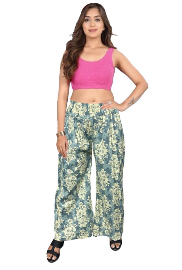 Trending Digital Printed Free Size Palazzo for Women and Girls - Image 35