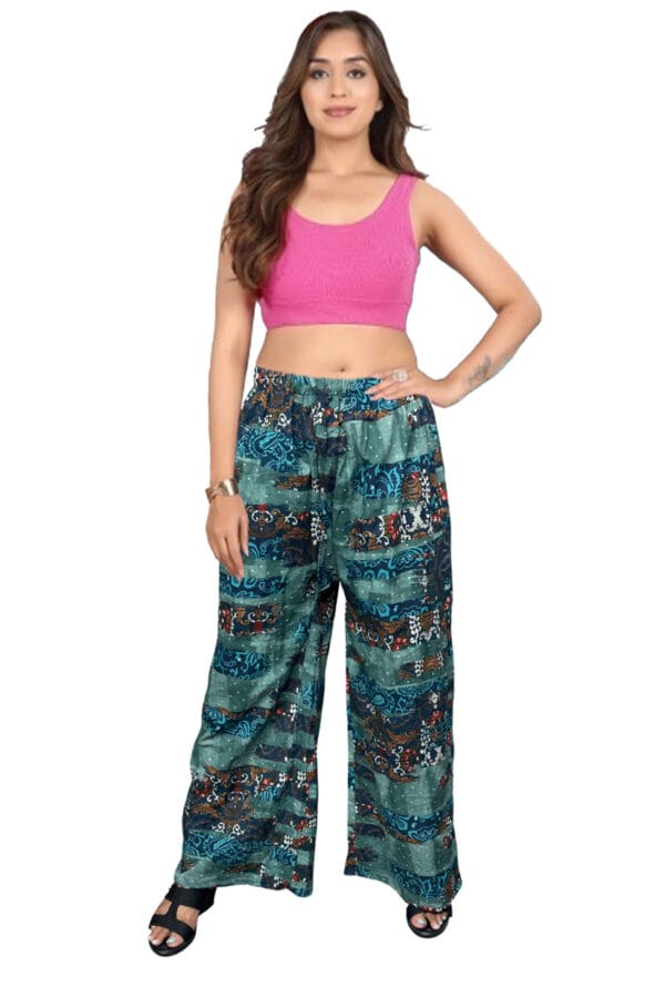 Trending Digital Printed Free Size Palazzo for Women and Girls - Image 36