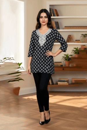 Women’s Above Knee Embroidery Kurti