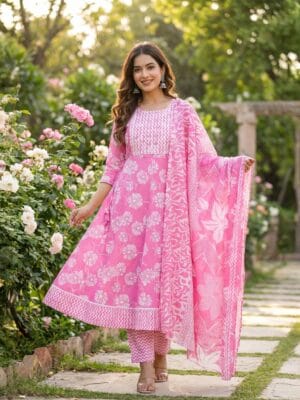 Anarkali Kurti Pant Set
