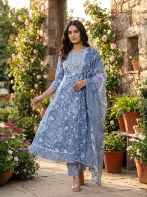 Anarkali Kurti Pant & Dupatta