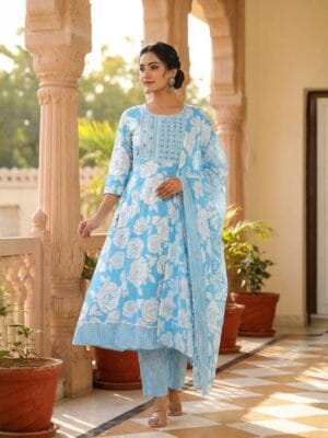 Anarkali Kurti 3-Piece Set