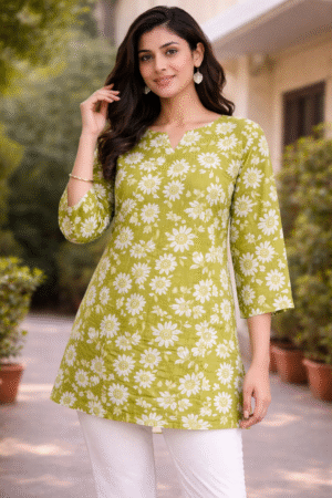 Stylish Short Kurti for Women Cotton